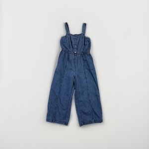 Gap Kids Denim‎ Romper Girls Size 6/7 Blue Jean Jumpsuit Sleeveless One-Piece